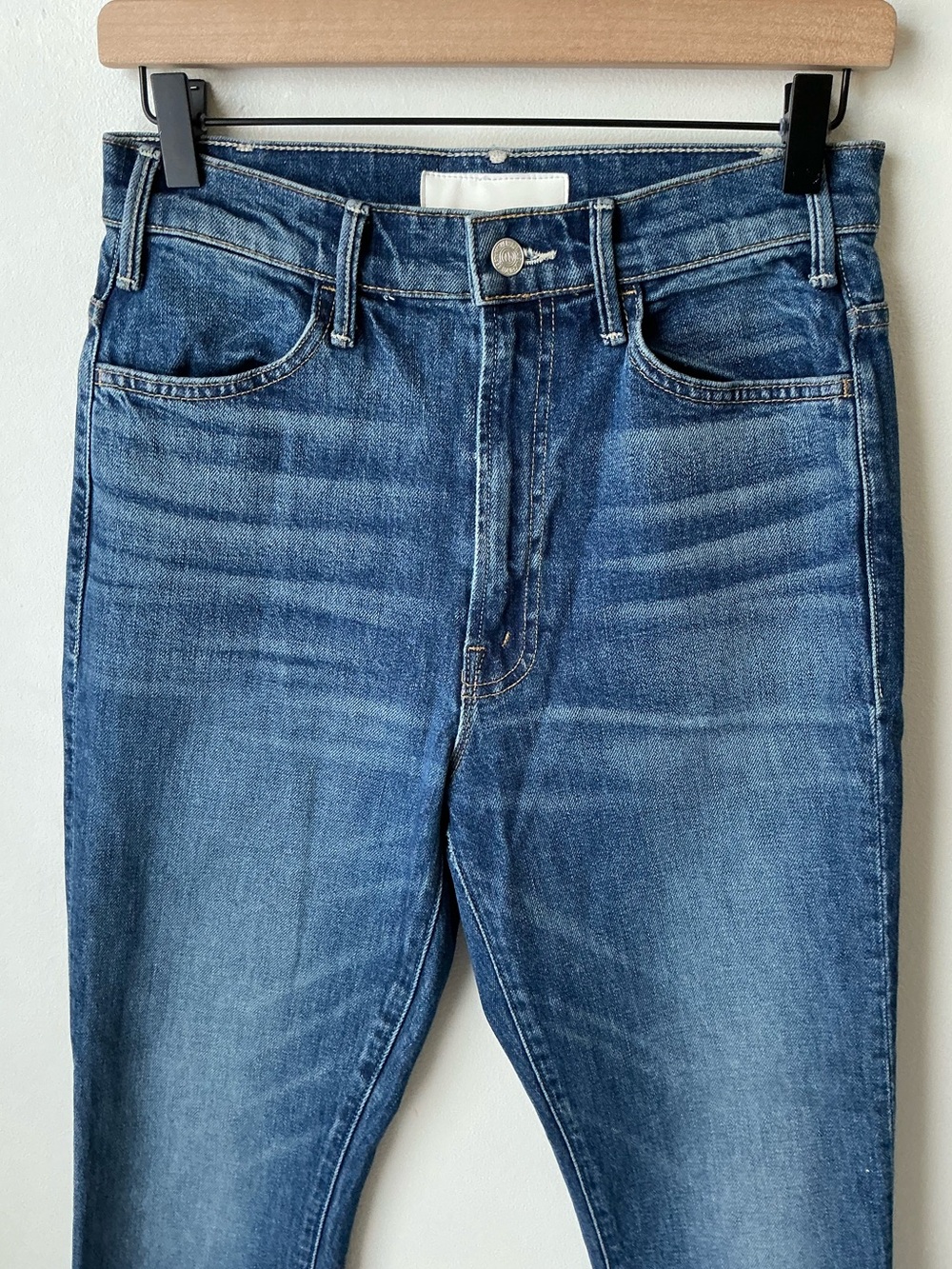 MOTHER SUPERIOR Jeans Hustler Flood Fray Beer Me Blue Size w7 - Picture 6 of 16